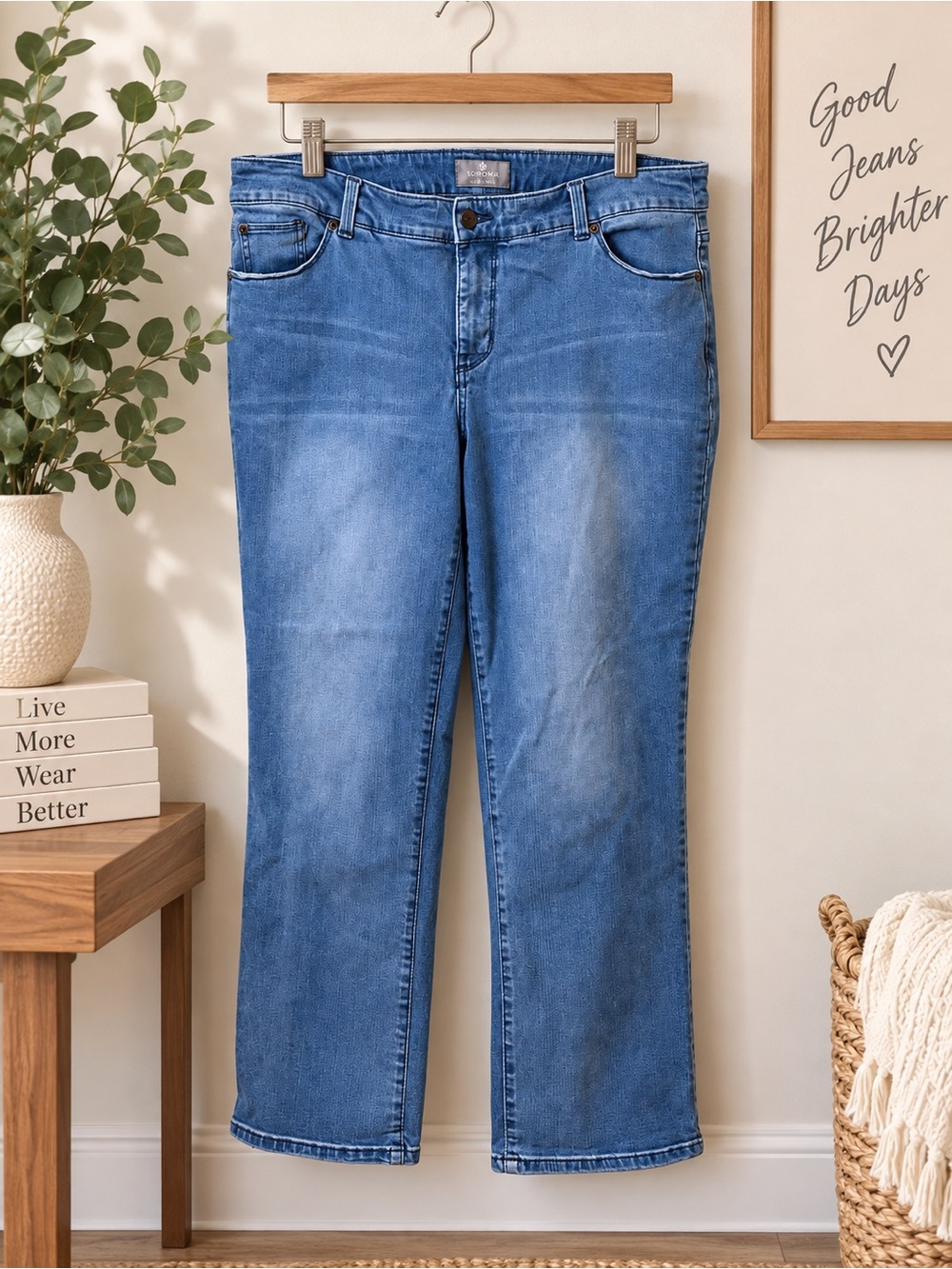 Chico’s So Slimming Jeans Women’s XL 16/18 Size 3 Medium Wash